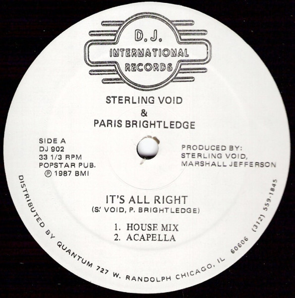 Sterling Void & Paris Brightledge - It's All Right (12")