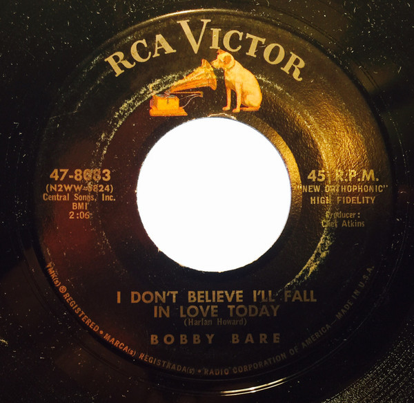 Bobby Bare - To Whom It May Concern / I Don't Believe I'll Fall In Love Today (7", Mono, Hol)