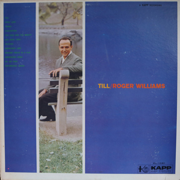 Roger Williams (2) - Till - Kapp Records, Kapp Records - KL-1081, KL 1081 - LP, Mono 1156884756