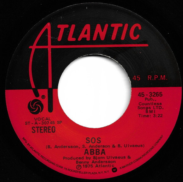 ABBA - SOS - Atlantic - 45-3265 - 7", Single, SP  1157260266