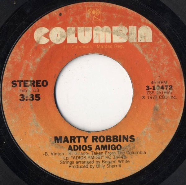 Marty Robbins - Adios Amigo (7")