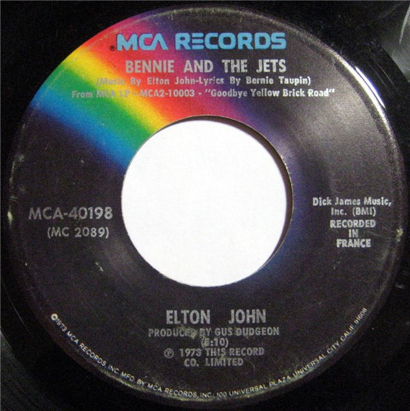 Elton John - Bennie And The Jets / Harmony (7", Single, Glo)