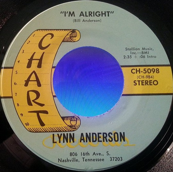 Lynn Anderson - I'm Alright - Chart Records (4) - CH-5098 - 7", Single 1157715564
