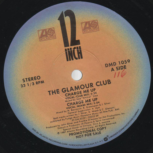 The Glamour Club - Charge Me Up (12", Promo)