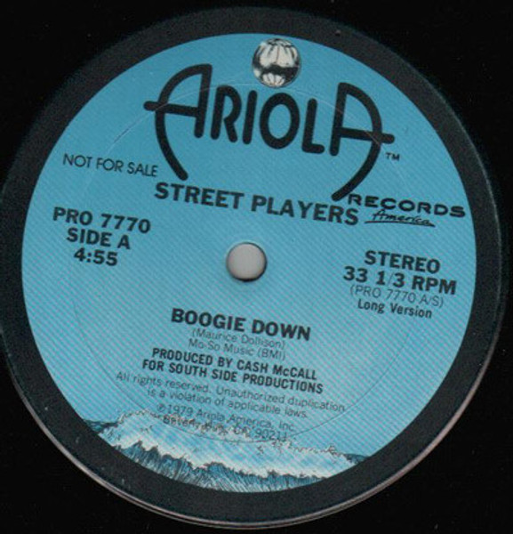 Street Players (2) - Boogie Down (12", Promo)