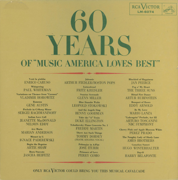 Various - 60 Years Of "Music America Loves Best" - RCA Victor Red Seal - LM-6074 - 2xLP, Comp 1160488020