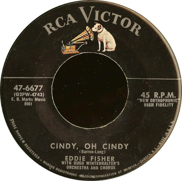 Eddie Fisher - Cindy, Oh Cindy / Around The World - RCA Victor - 47-6677 - 7", Single 1162212150