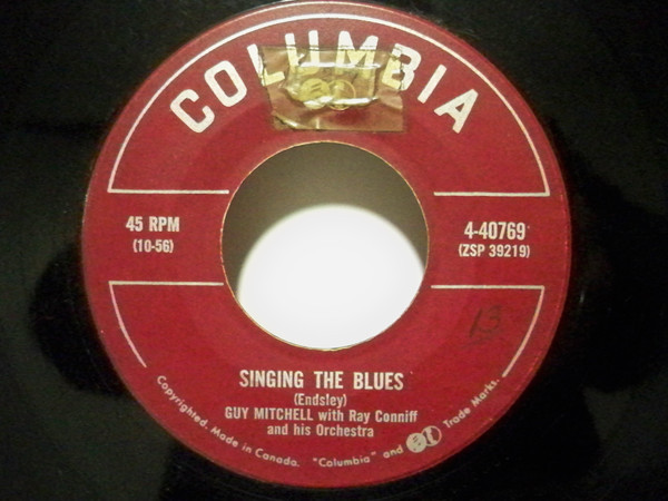 Guy Mitchell With Ray Conniff & His Orchestra - Singing The Blues - Columbia - 4-40769 - 7" 1162217049