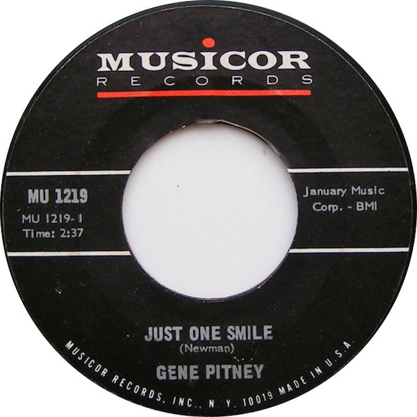 Gene Pitney - Just One Smile - Musicor Records - MU 1219 - 7", Single 1164109547