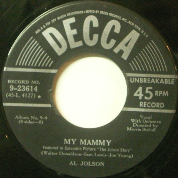 Al Jolson - In Songs He Made Famous  - Decca - 44448 - 4x7", Album 1164110070