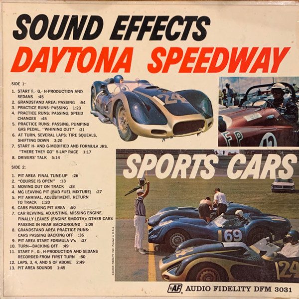 No Artist - Sound Effects /  Daytona Speedway Sports Cars - Audio Fidelity - DFM 3031 - LP, Album, Mono 1164169766