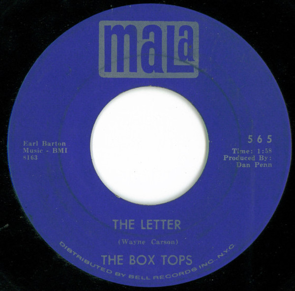 The Box Tops* - The Letter (7", Single, RP, Ame)