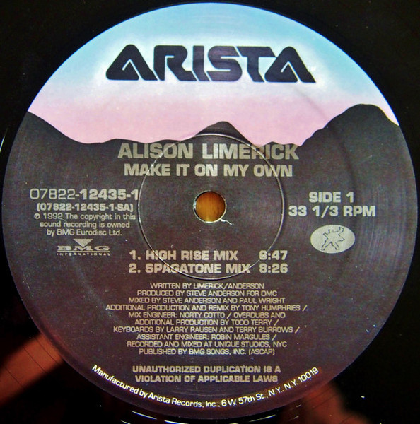 Alison Limerick - Make It On My Own (12")
