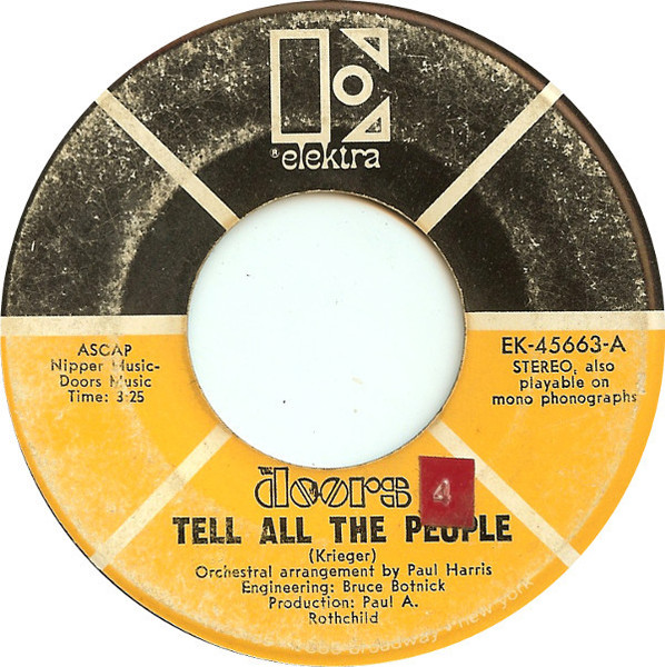 The Doors - Tell All The People (7", Single)