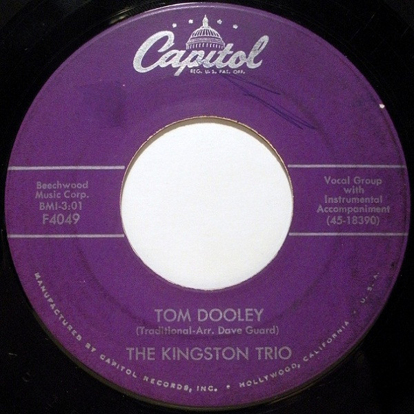 Kingston Trio - Tom Dooley - Capitol Records - F4049 - 7", Single 1169356438