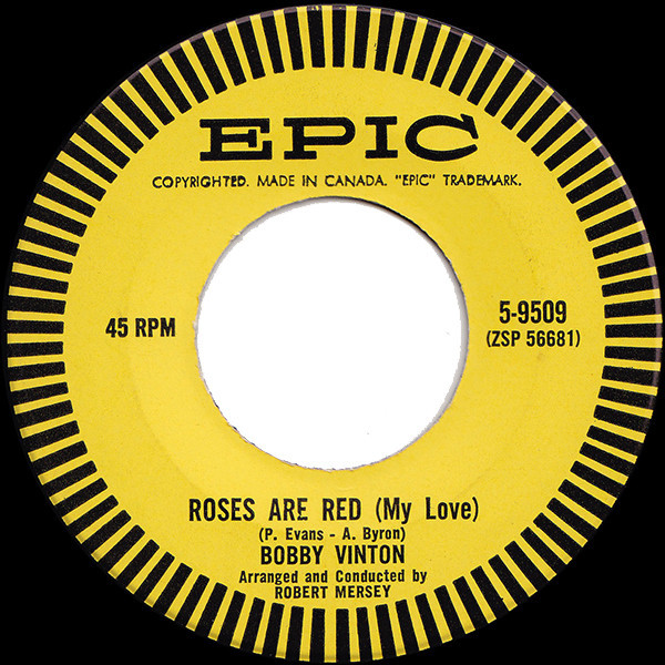 Bobby Vinton - Roses Are Red (My Love) - Epic - 2779252 - 7", Single 1171029507