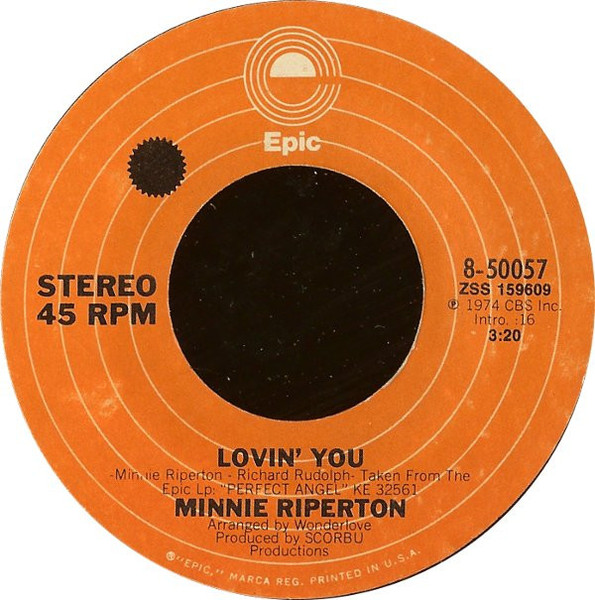 Minnie Riperton - Lovin' You - Epic - 8-50057 - 7", Single, Styrene, Ter 1171481207