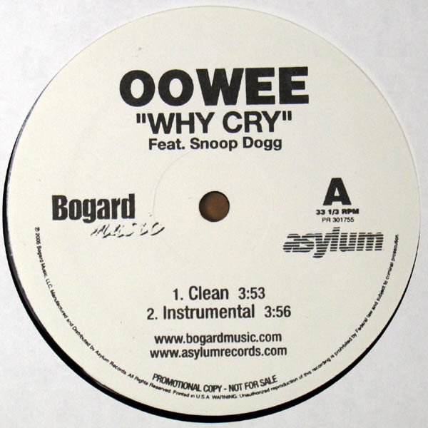 Oowee - Why Cry (12", Promo)