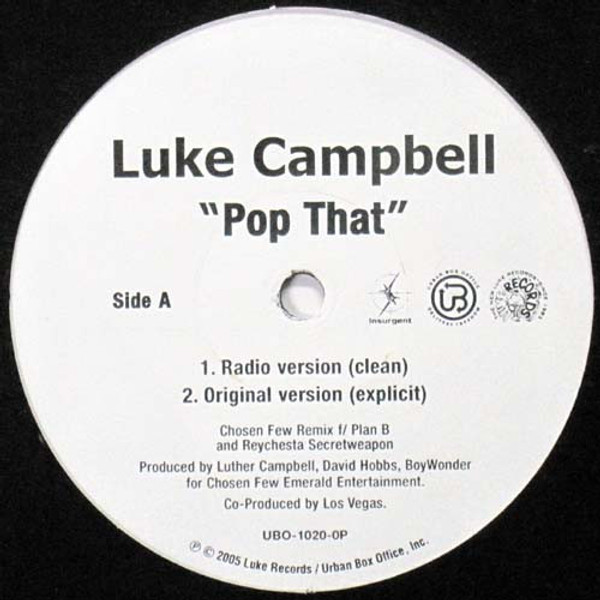 Luther Campbell - Pop That - Luke Records - UBO-1020-OP - 12" 1171545163