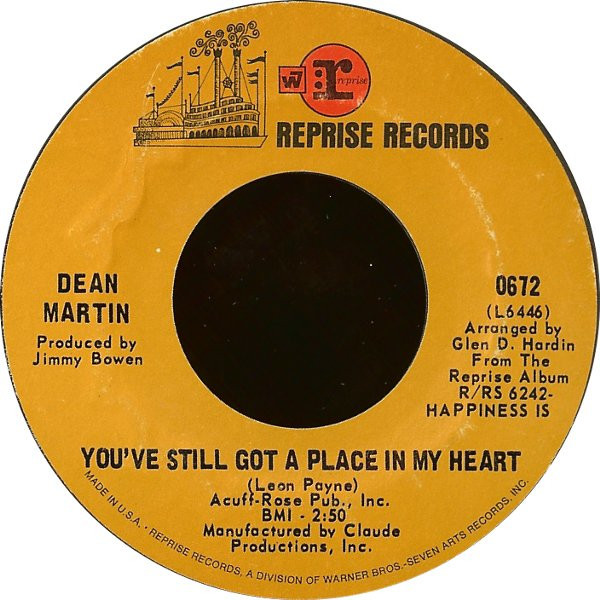 Dean Martin - You've Still Got A Place In My Heart - Reprise Records - 672 - 7", Single 1171918454
