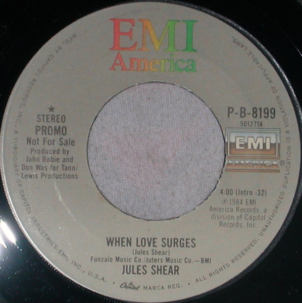 Jules Shear - When Love Surges (7", Promo)