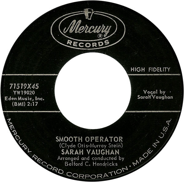 Sarah Vaughan - Smooth Operator / Maybe It's Because (I Love You Too Much) - Mercury - 71519X45 - 7", Single 1172911354