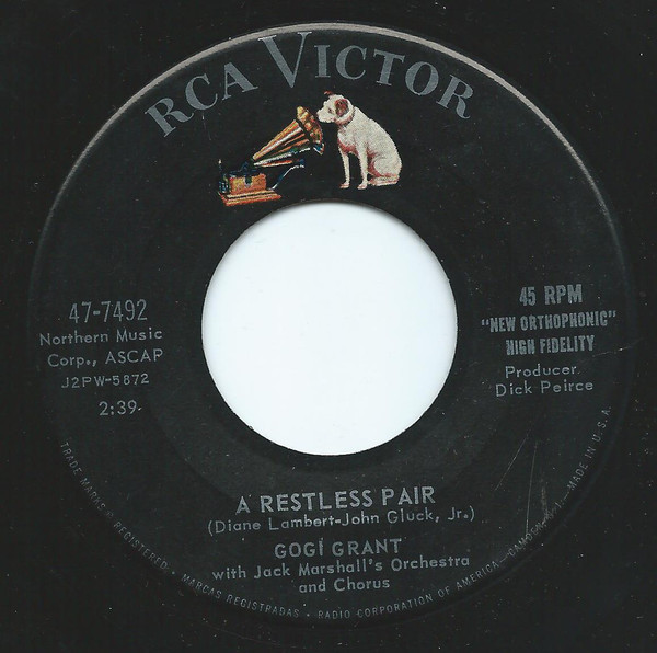 Gogi Grant - A Restless Pair / The Ride Back From Boot Hill - RCA Victor - 47-7492 - 7" 1172964461