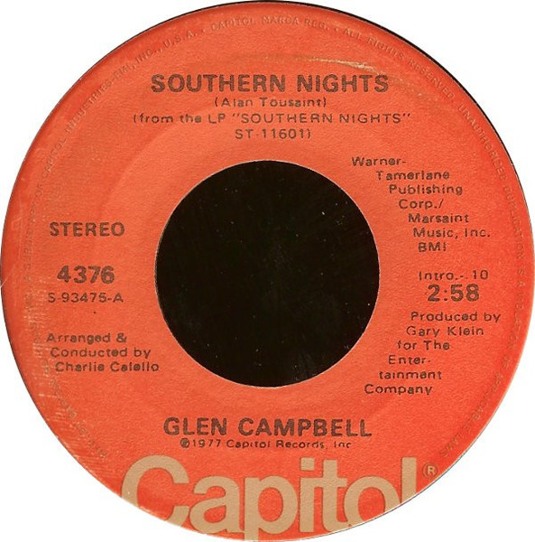 Glen Campbell - Southern Nights - Capitol Records - 4376 - 7", Single, Win 1173046679