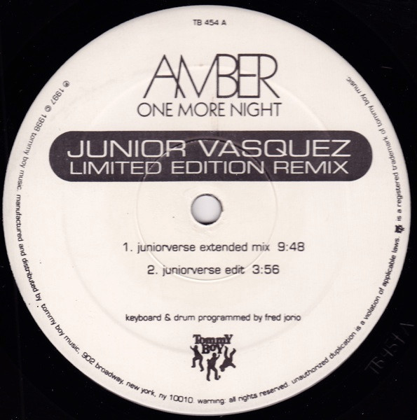 Amber - One More Night (Junior Vasquez Limited Edition Remix) (12", Ltd)