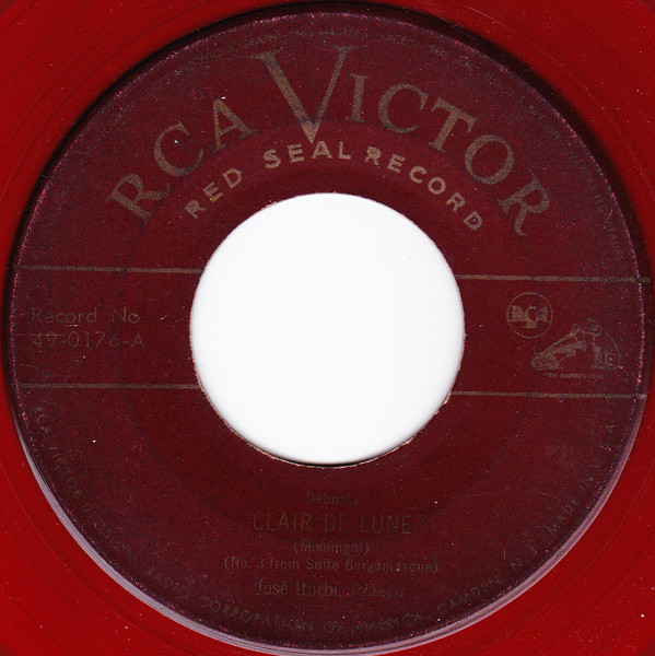 José Iturbi - Clair De Lune / Liebestraum No. 3 - RCA Victor Red Seal - 49-0176 - 7", Red 1173082284