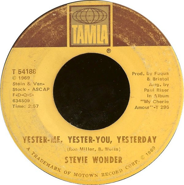 Stevie Wonder - Yester-Me, Yester-You, Yesterday (7", Single)