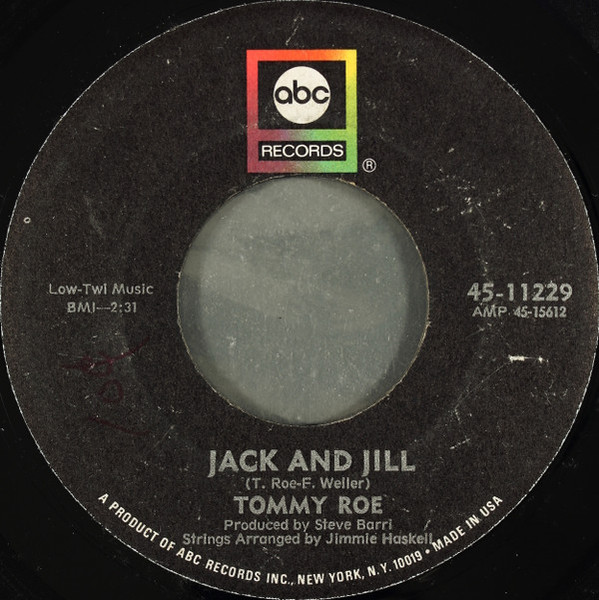 Tommy Roe - Jack And Jill - ABC Records - 45-11229 - 7", Single 1176812583
