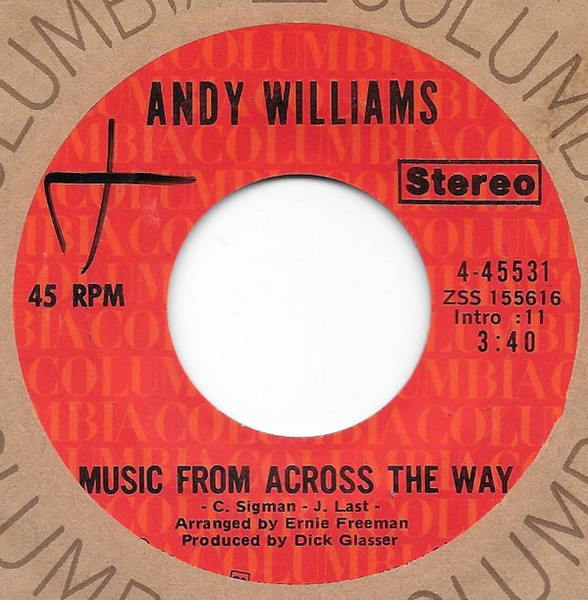 Andy Williams - Music From Across The Way - Columbia - 4-45531 - 7" 1176827810