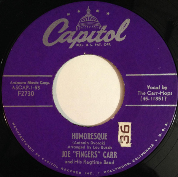 Joe "Fingers" Carr - Humoresque / Until Sunrise (7")