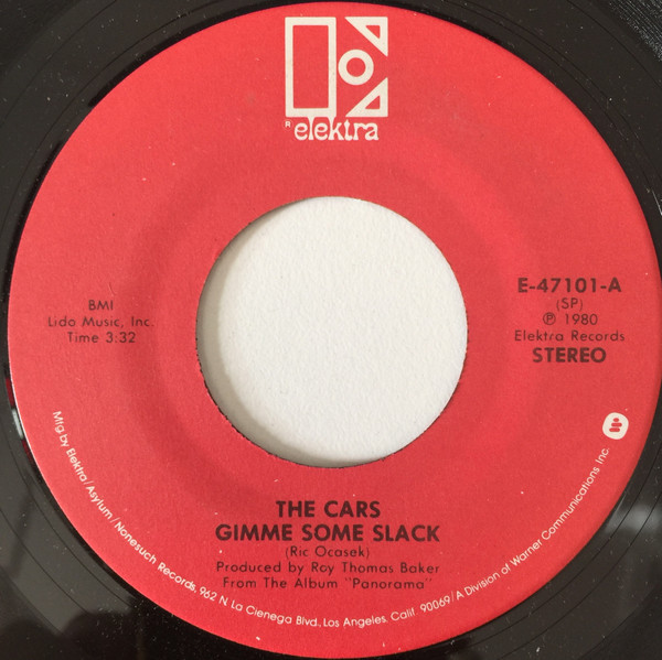 The Cars - Gimme Some Slack (7", Single, SP,)