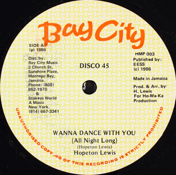 Hopeton Lewis / Pitchy Patchy - Wanna Dance With You / Money Hard To Get (12")