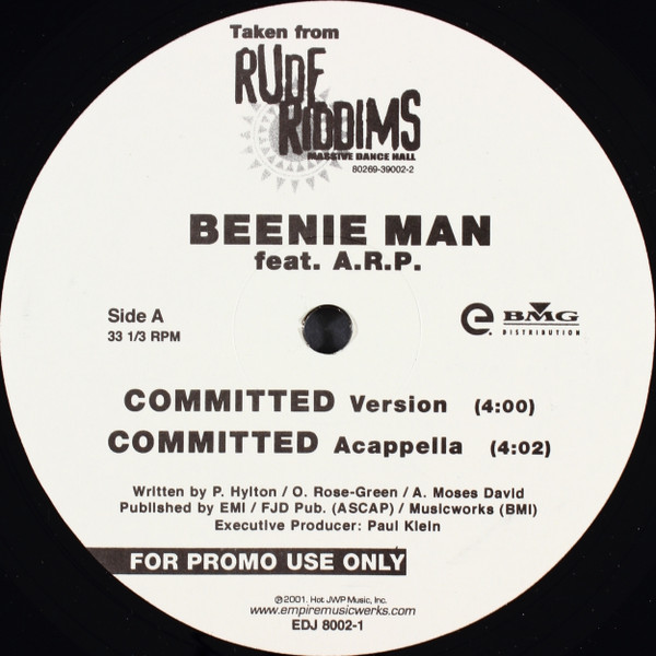 Beenie Man & Melanie Fiona - Committed (12", Maxi, Promo)