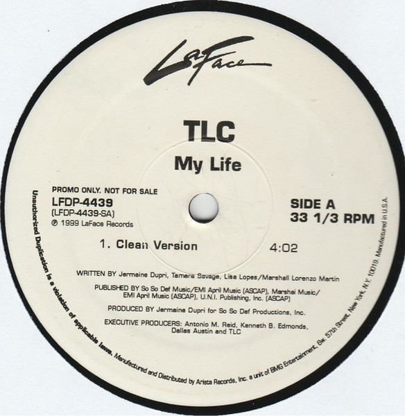 TLC - My Life (12", Single, Promo)