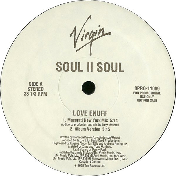 Soul II Soul - Love Enuff (12", Promo)