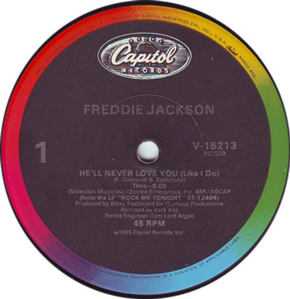 Freddie Jackson - He'll Never Love You (Like I Do) (12", Single)
