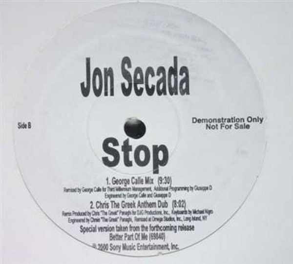 Jon Secada - Stop (12", Promo)