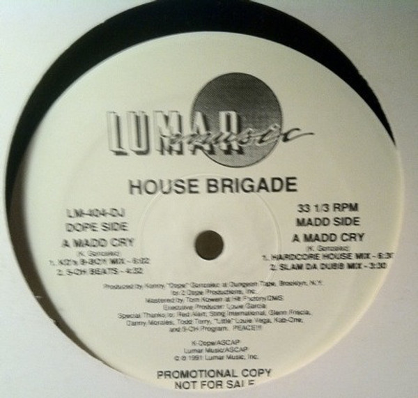 House Brigade - A Madd Cry (12", Promo)