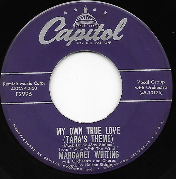 Margaret Whiting - My Own True Love (Tara's Theme) / My Son, My Son (7", Single)