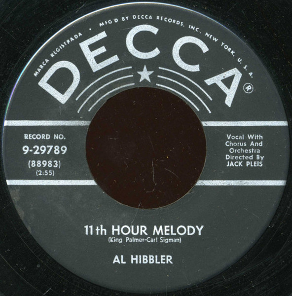 Al Hibbler - 11th Hour Melody - Decca - 9-29789 - 7", Single 1186729708