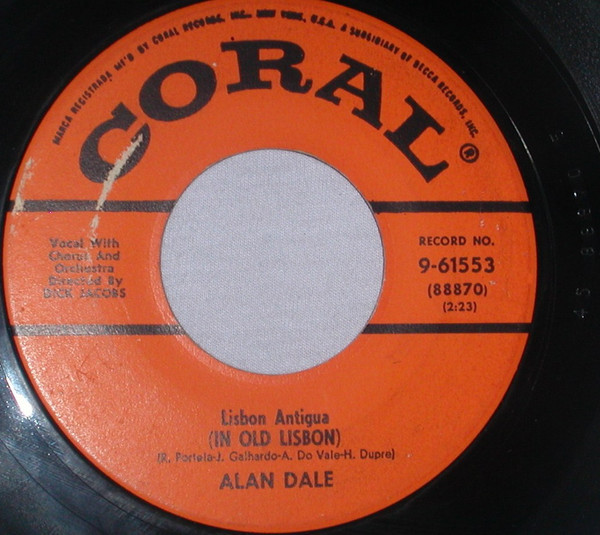 Alan Dale - Lisbon Antigua - Coral - 9-61553 - 7" 1186848301