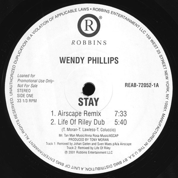 Wendy Phillips - Stay (12", Promo)