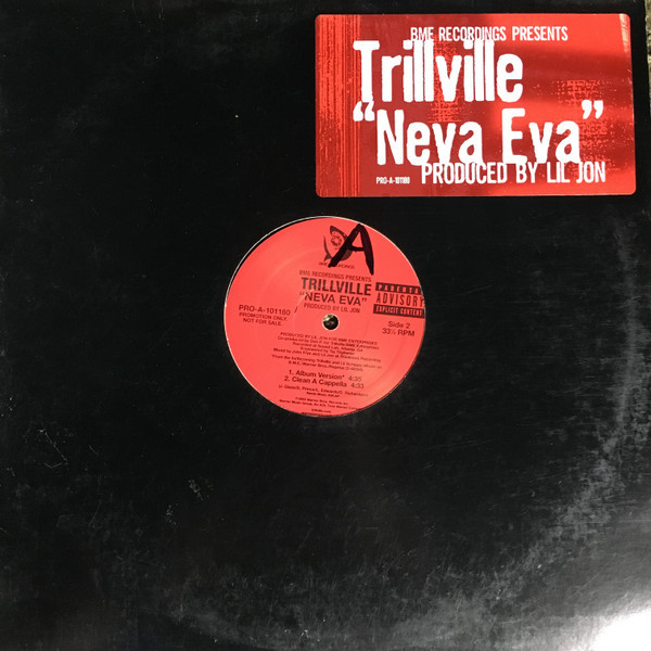 Trillville - Neva Eva (12", Promo, Red)