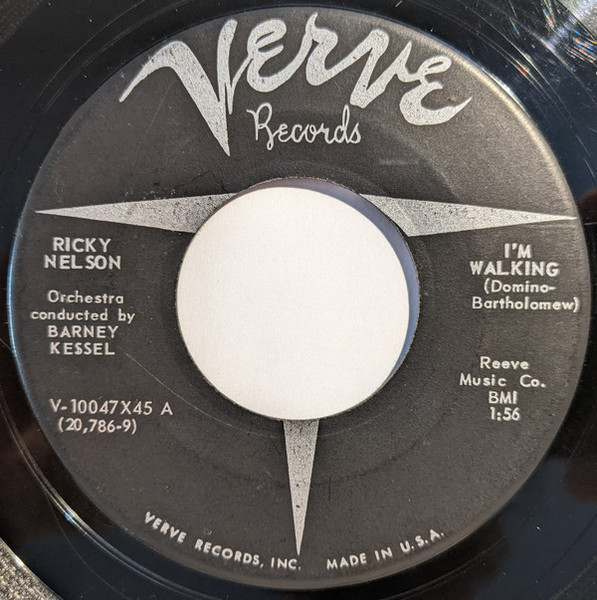 Ricky Nelson (2) - I'm Walking / A Teenager's Romance - Verve Records - V-10047X45 - 7", Single, Ind 1190523102