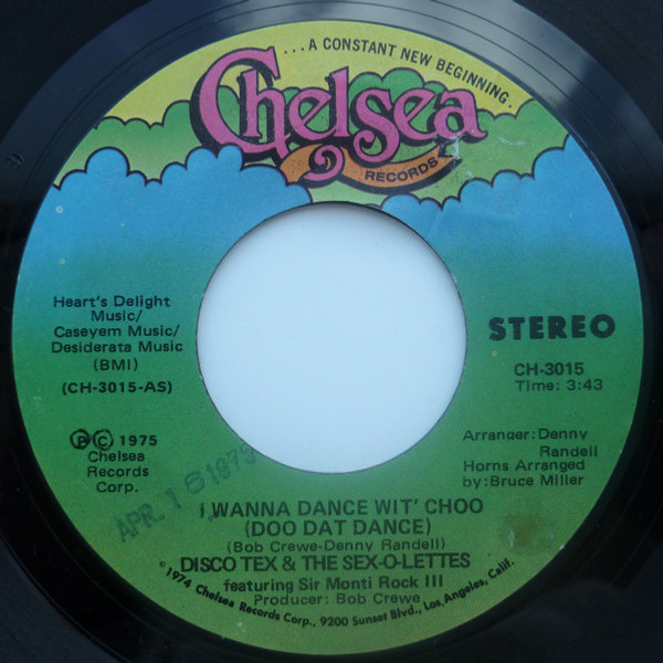 Disco Tex & The Sex-O-Lettes* - I Wanna Dance Wit' Choo (Doo Dat Dance) (7", She)