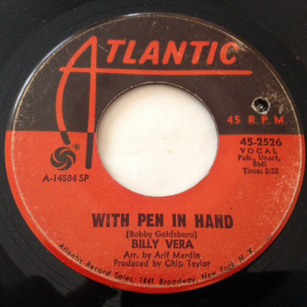 Billy Vera - With Pen In Hand / Good Morning Blues (7", Single, SP)